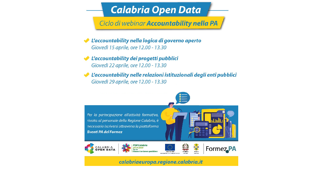 Ciclo di Webinar: dati aperti e accountability – Open Data Calabria