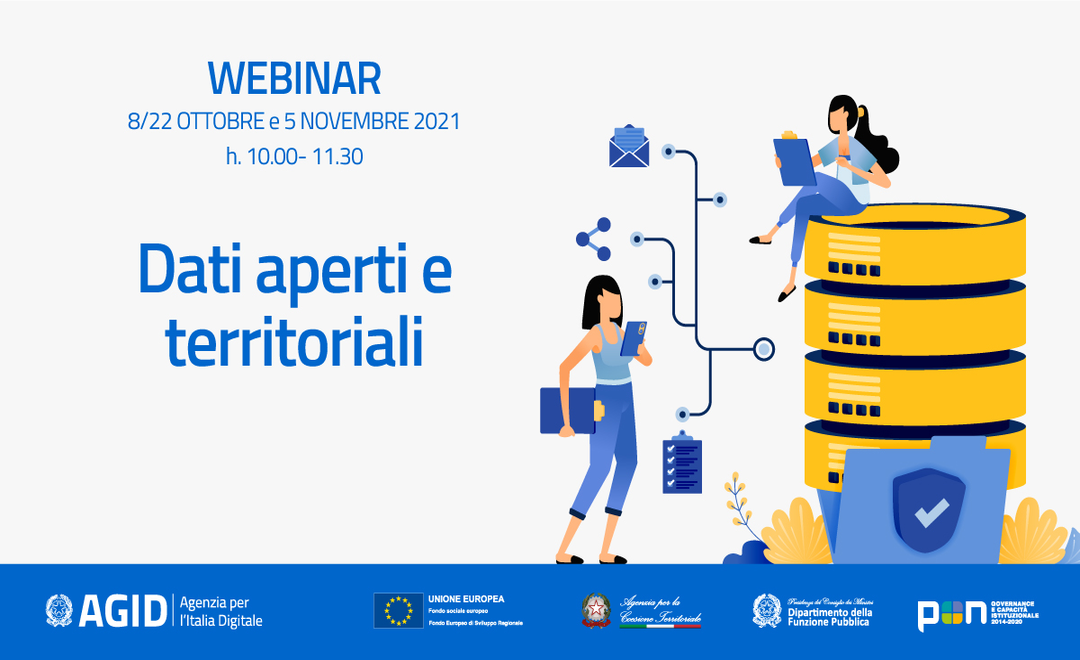 5 novembre 2021 – Ultimo appuntamento del ciclo di webinar “Dati aperti e dati territoriali nella trasformazione digitale della PA”